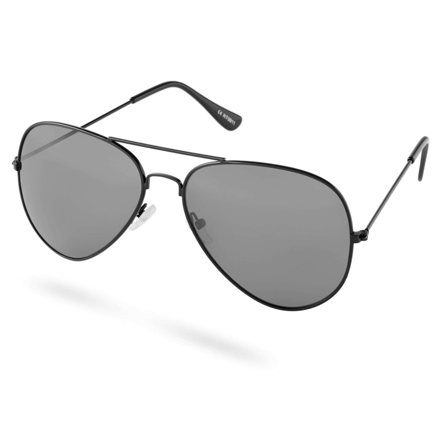 Sunglasses * | Cheap Paul Riley Black Aviator Sunglasses