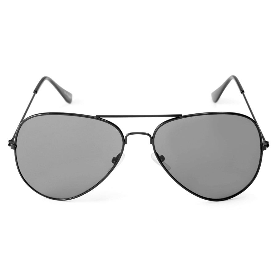 Sunglasses * | Cheap Paul Riley Black Aviator Sunglasses