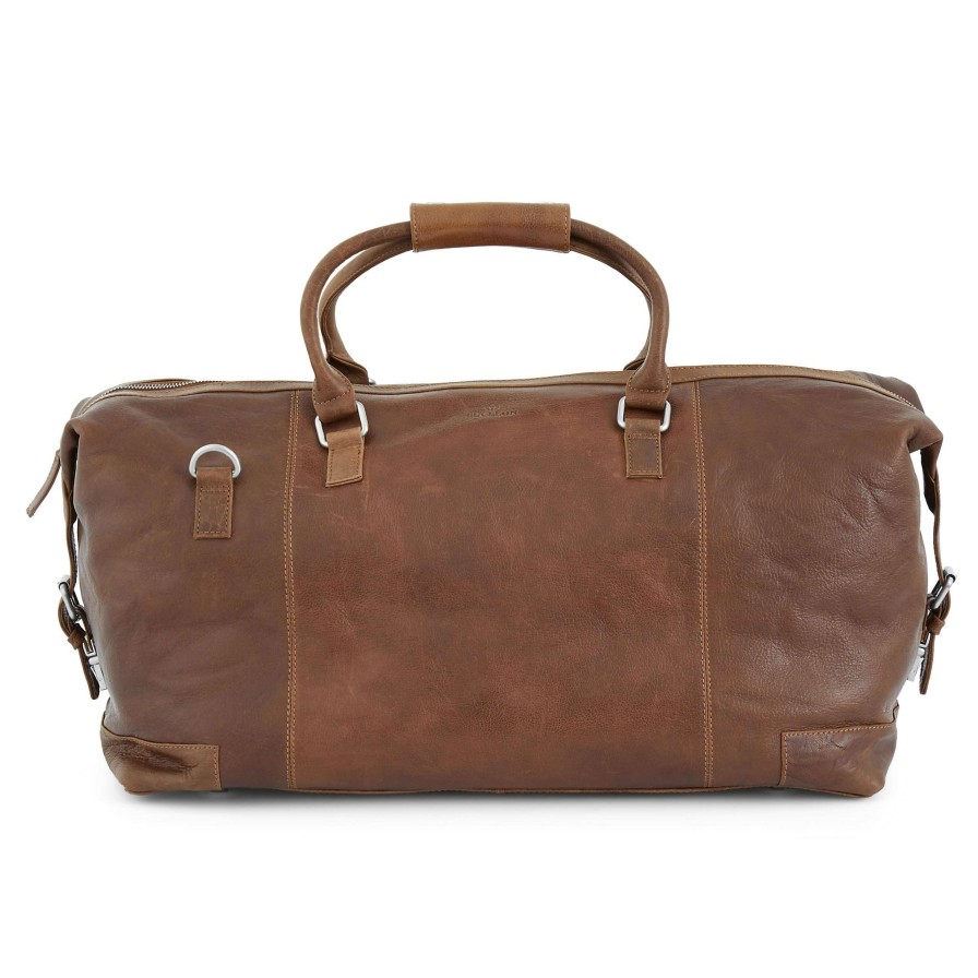 Bags * | Cheap Lucleon California | Tan Leather Weekend Bag