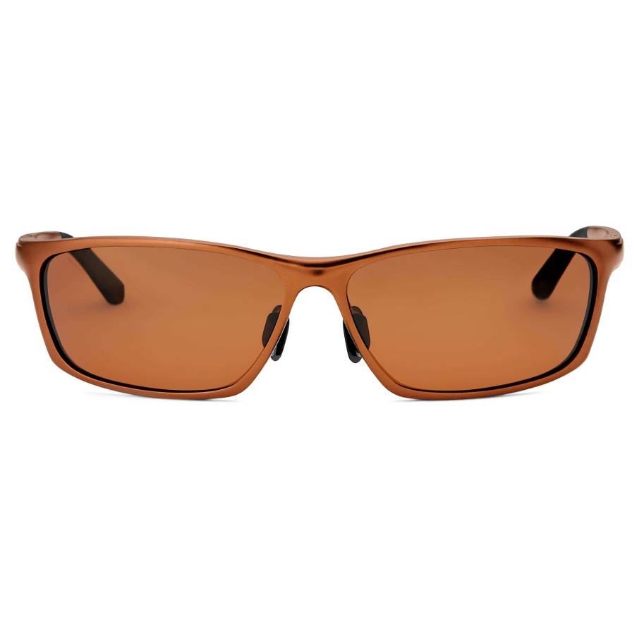 Sunglasses * | Cheap Seizmont Brown & Terracotta Polarised Aluminium Sunglasses