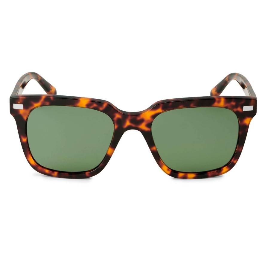 Sunglasses * | Flash Sale Waykins Thea | Tortoise Shell & Forest Green Polarised Polarised Sunglasses