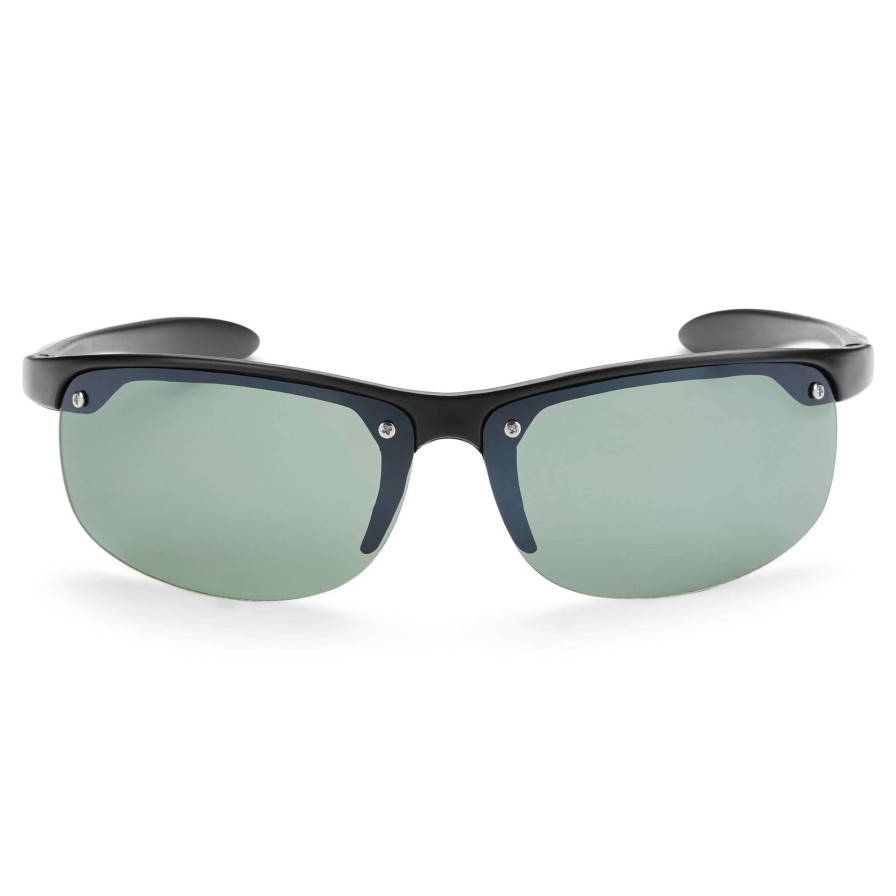 Sunglasses * | Best Deal Evershade Black & Army Green Wraparound Sports Sunglasses