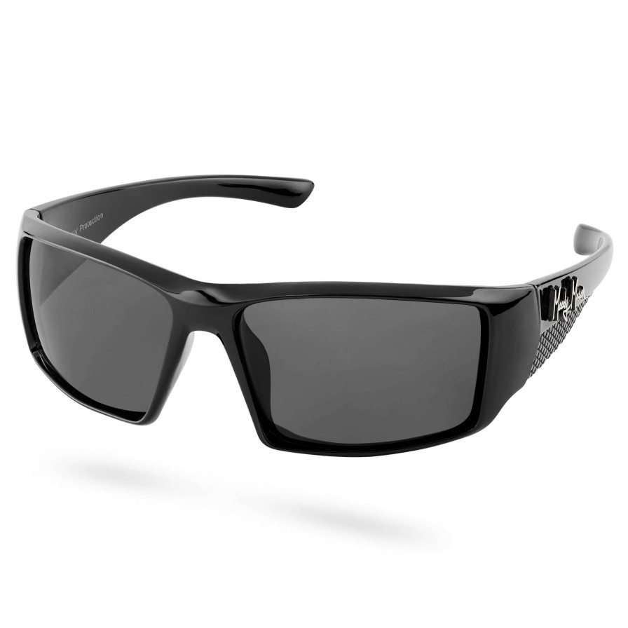 Sunglasses * | Coupon Moody Mason Black & Black Sporty Sunglasses