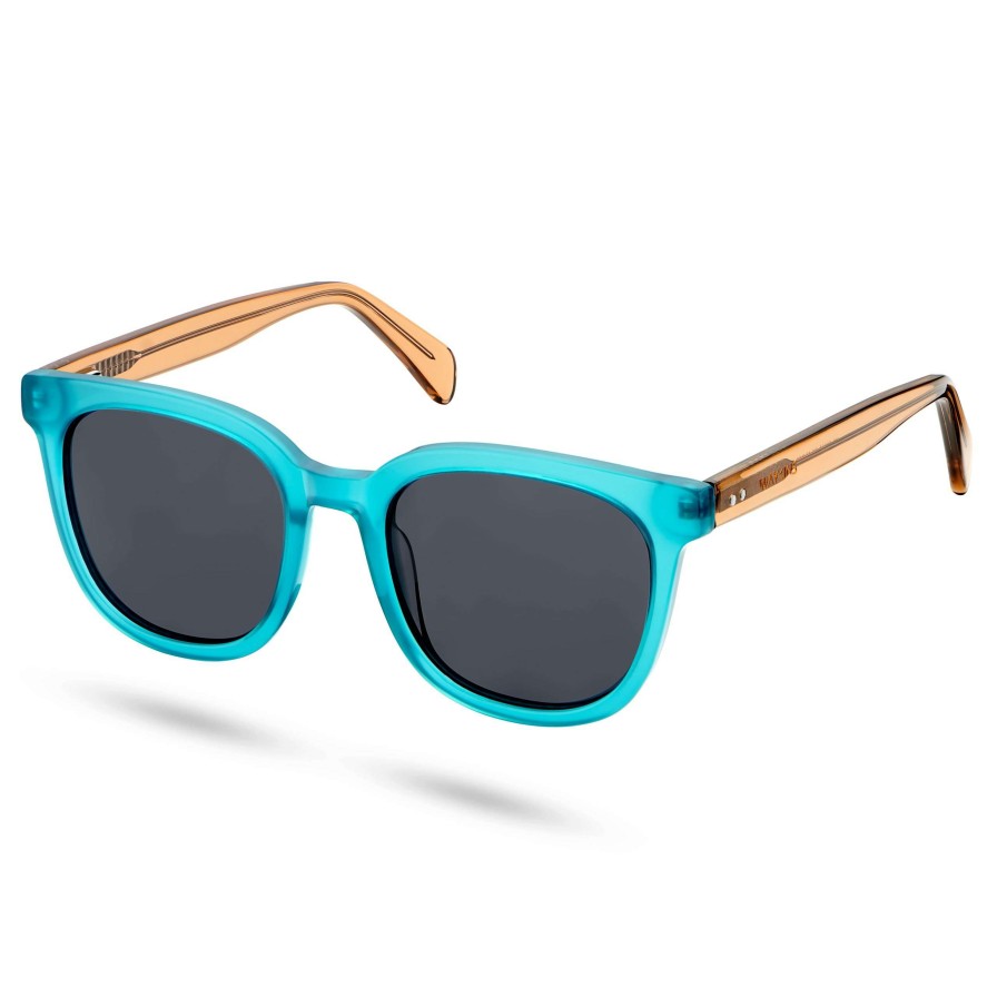 Sunglasses * | Best Pirce Waykins Clear Sky Blue & Brown Polarised Sunglasses