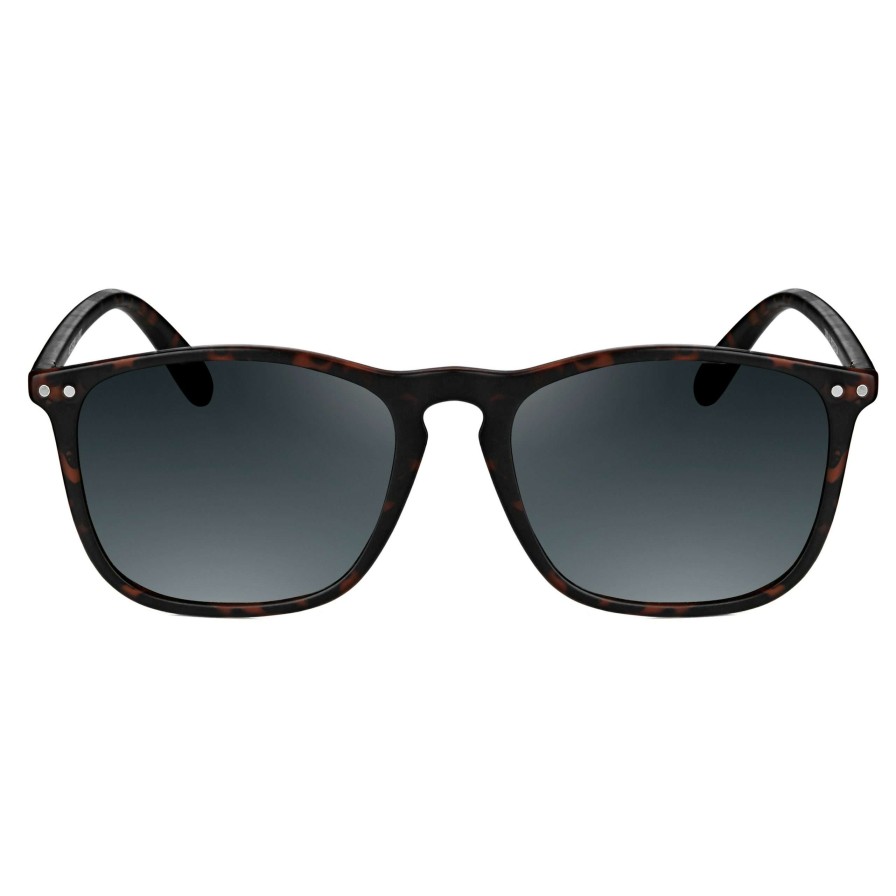 Sunglasses * | Flash Sale Waykins Wade | Tortoise & Dark Grey Polarised Square Sunglasses