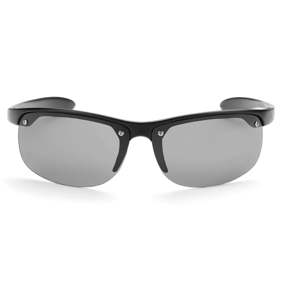 Sunglasses * | Brand New Evershade Black & Light Grey Wraparound Sports Sunglasses