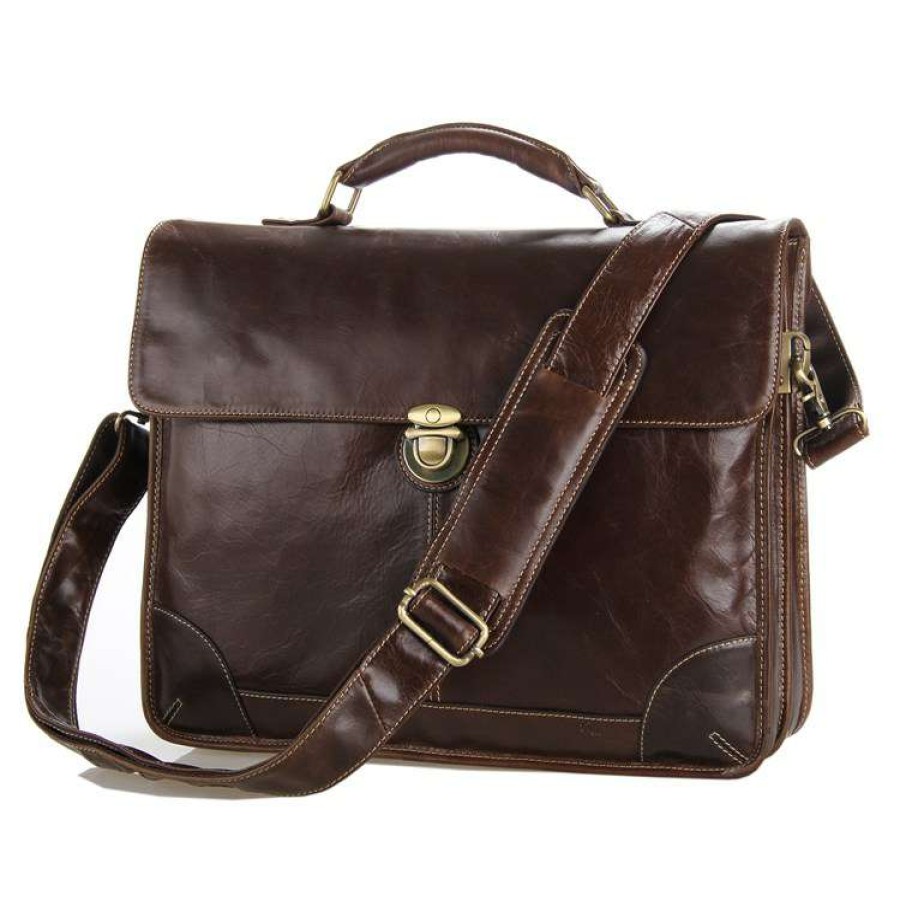 Bags * | Buy Delton Bags Classic Messenger Leather Case