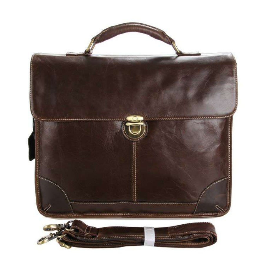 Bags * | Buy Delton Bags Classic Messenger Leather Case