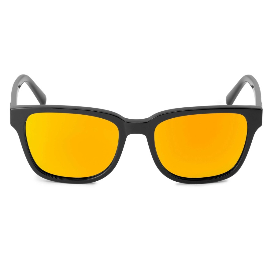 Sunglasses * | Best Sale Waykins Thea | Black & Mustard Yellow Polarised Sunglasses