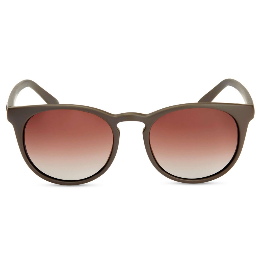 Sunglasses * | Wholesale Waykins Earth Brown Round Sunglasses