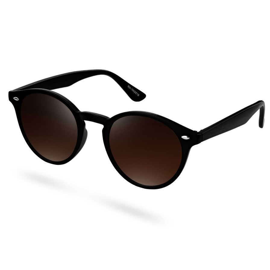 Sunglasses * | Discount Waykins Wade | Black & Dark Brown Polarised Sunglasses