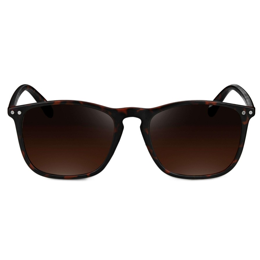 Sunglasses * | Outlet Waykins Wade | Tortoise & Brown Polarised Square Sunglasses