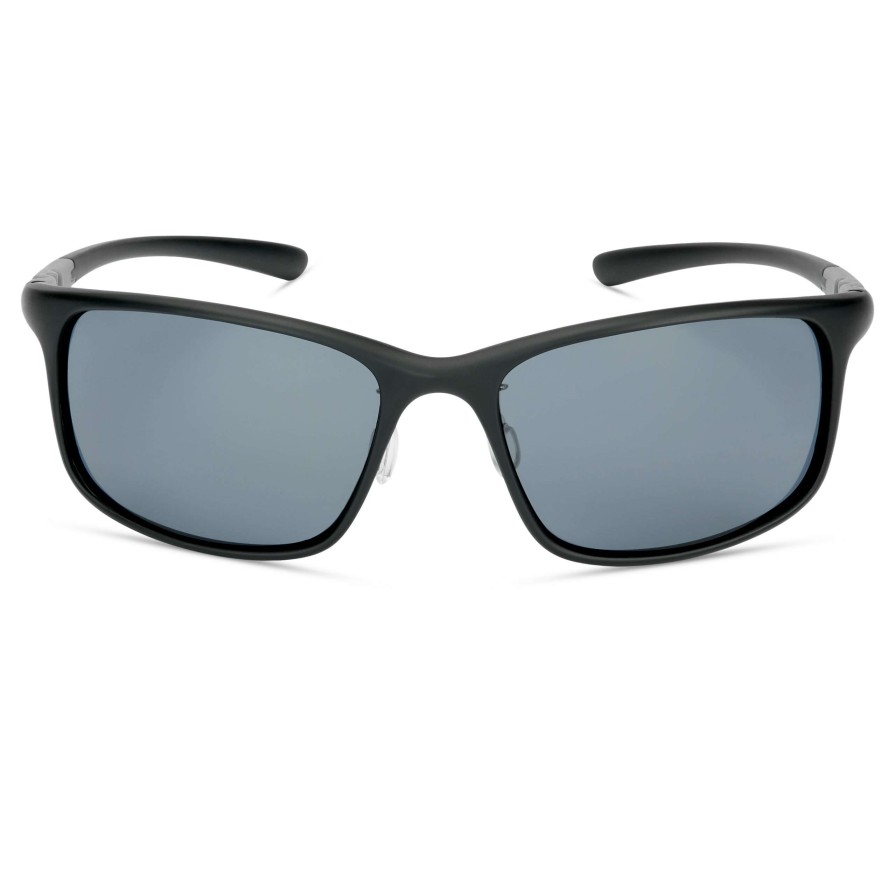 Sunglasses * | Promo Waykins Black & Smoke Grey Sport Sunglasses