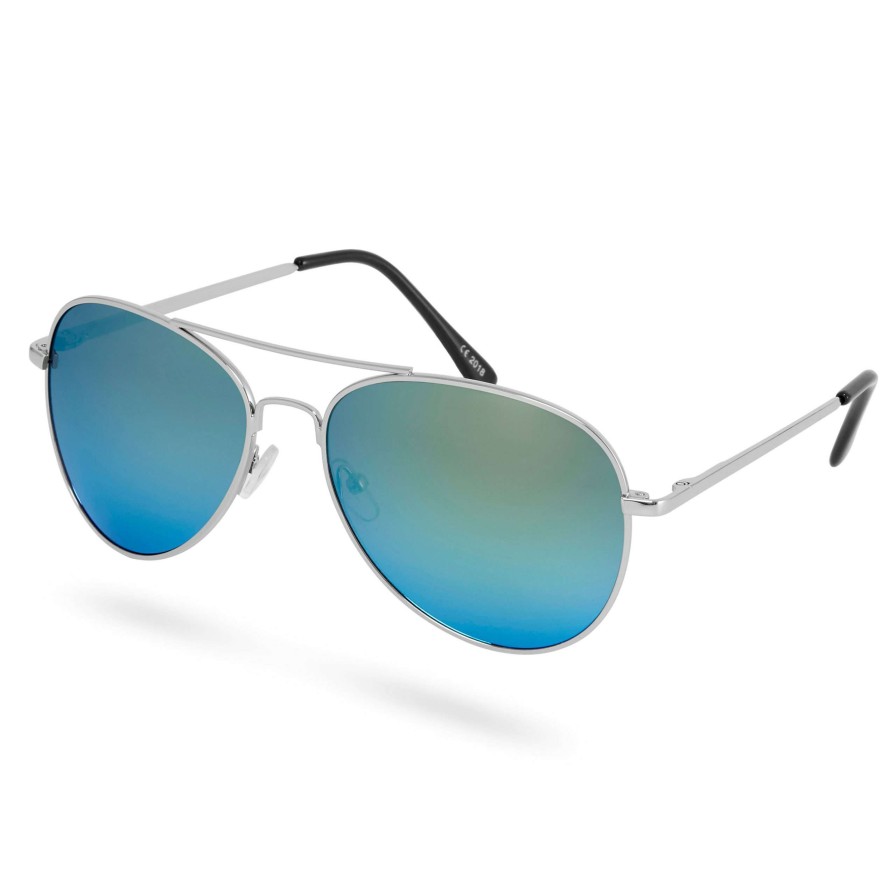 Sunglasses * | Best Pirce Paul Riley Silver-Tone & Turquoise Aviator Sunglasses