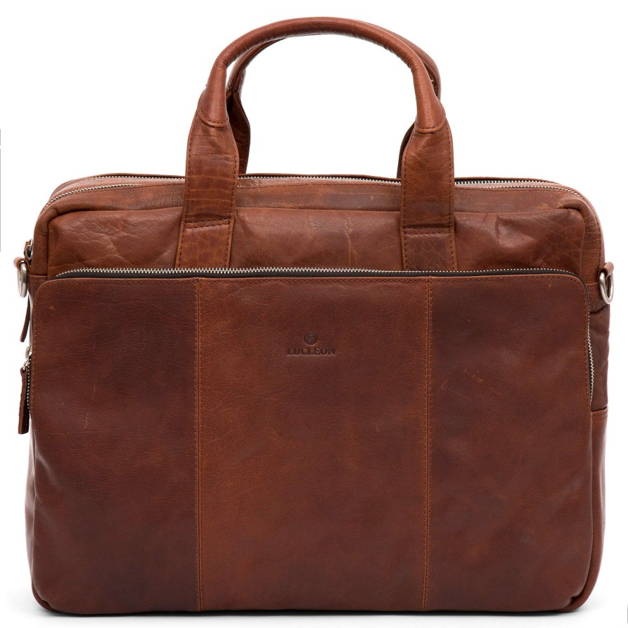 Bags * | Best Sale Lucleon Montreal | Tan Leather Work Bag