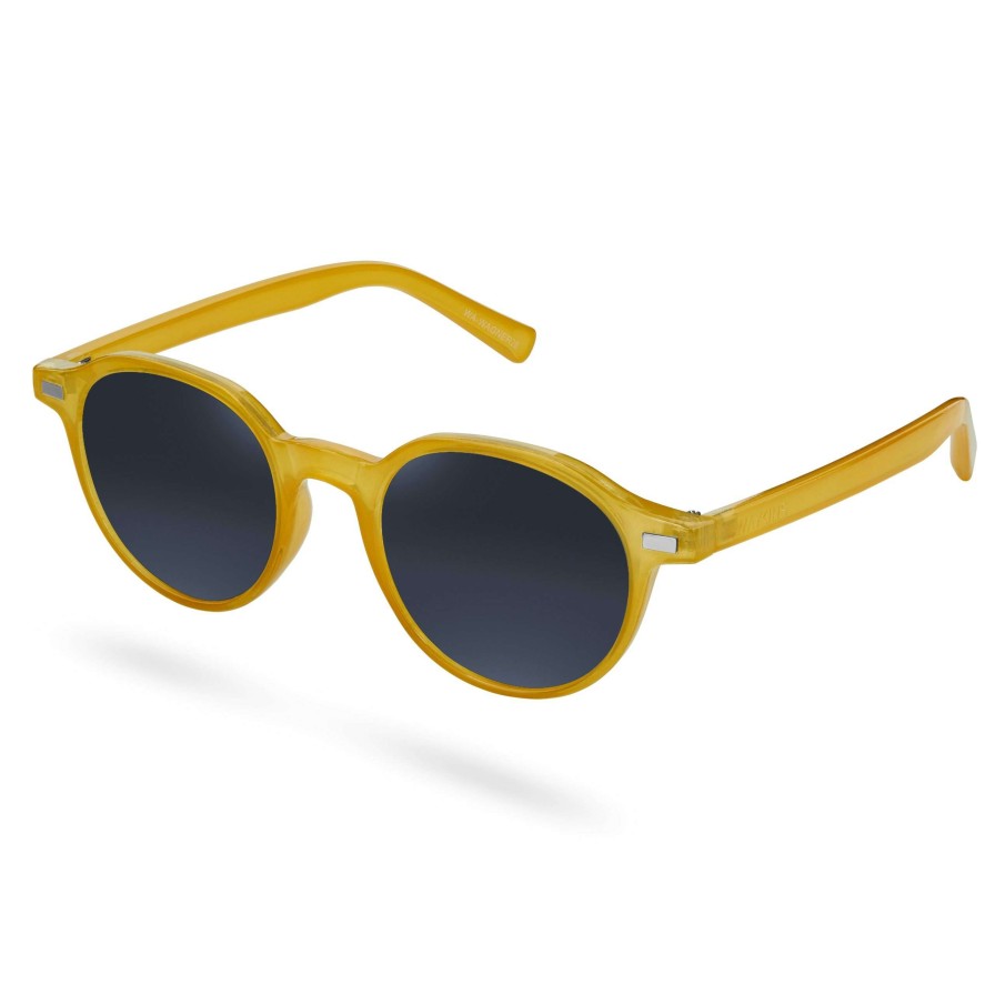 Sunglasses * | Brand New Waykins Wade | Retro Yellow & Gunmetal Polarized Sunglasses