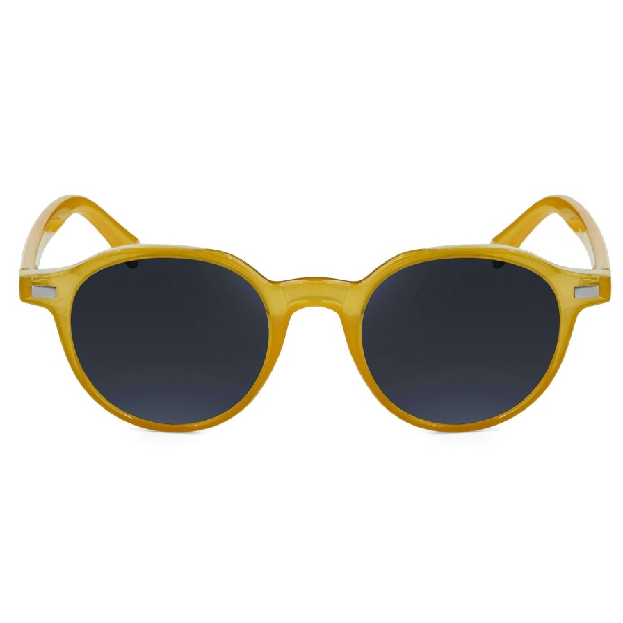 Sunglasses * | Brand New Waykins Wade | Retro Yellow & Gunmetal Polarized Sunglasses