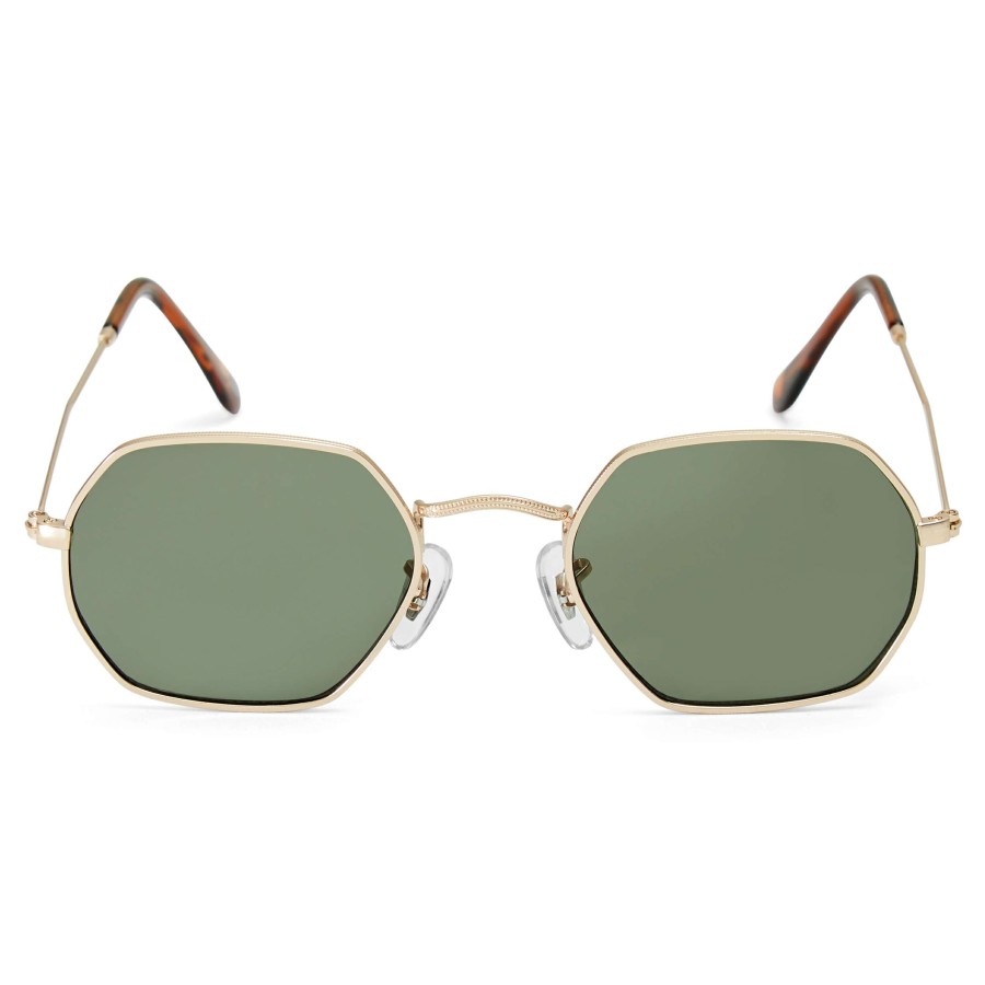 Sunglasses * | Best Pirce Paul Riley Gold-Tone & Army Green Groovy Sunglasses