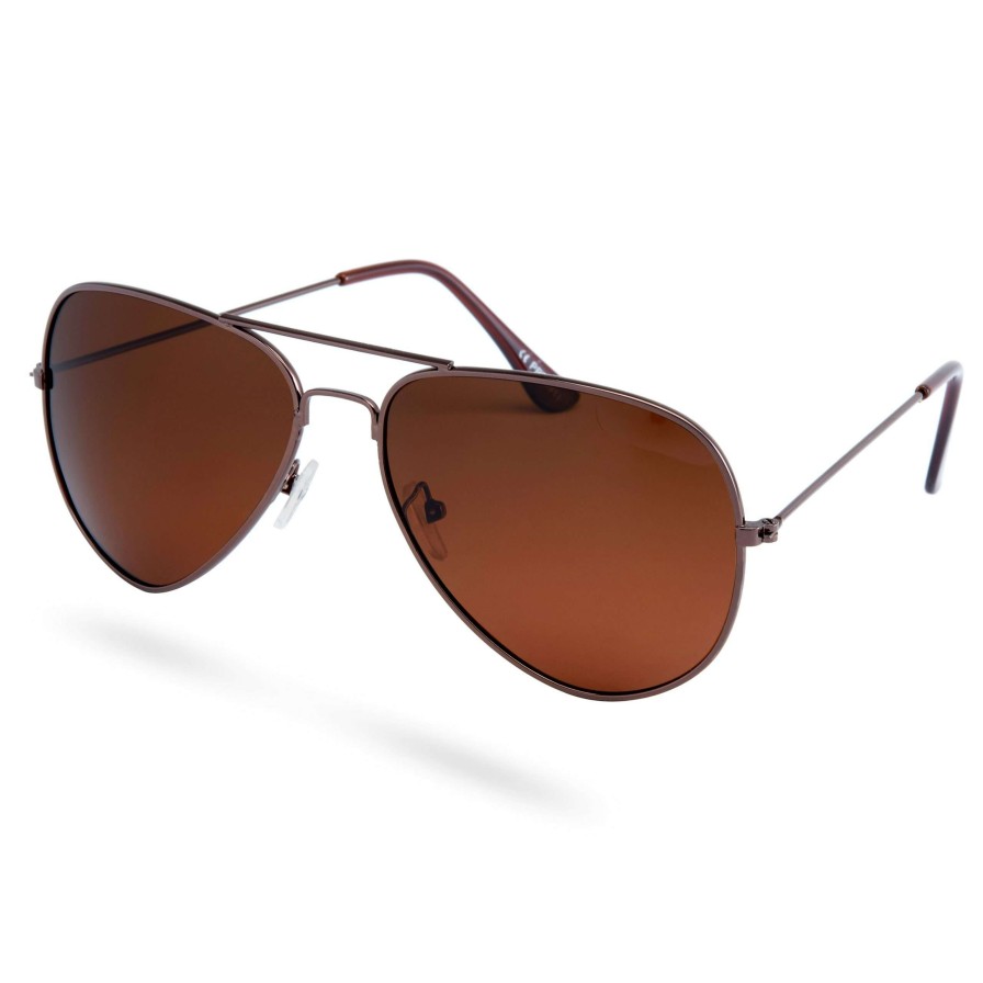 Sunglasses * | Buy Paul Riley Brown Aviator Sunglasses