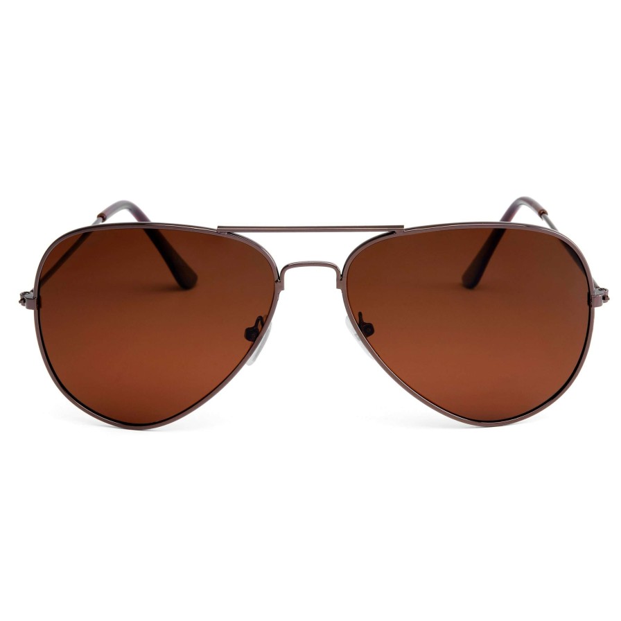 Sunglasses * | Buy Paul Riley Brown Aviator Sunglasses